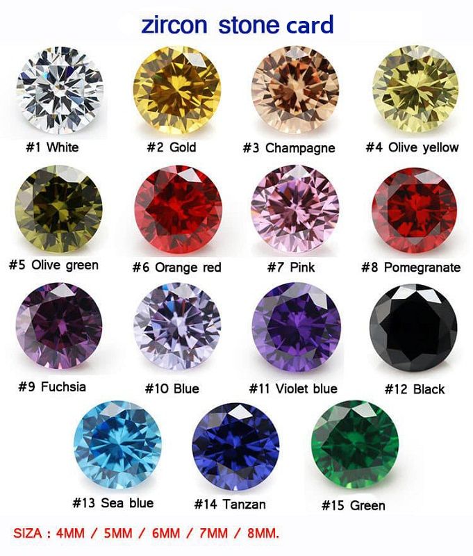 triangle zircon oyster color card