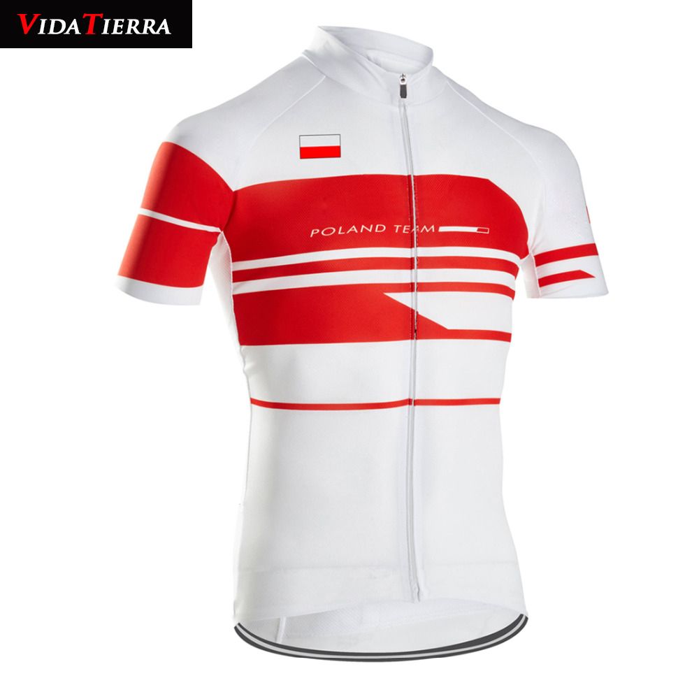 red cycling jersey