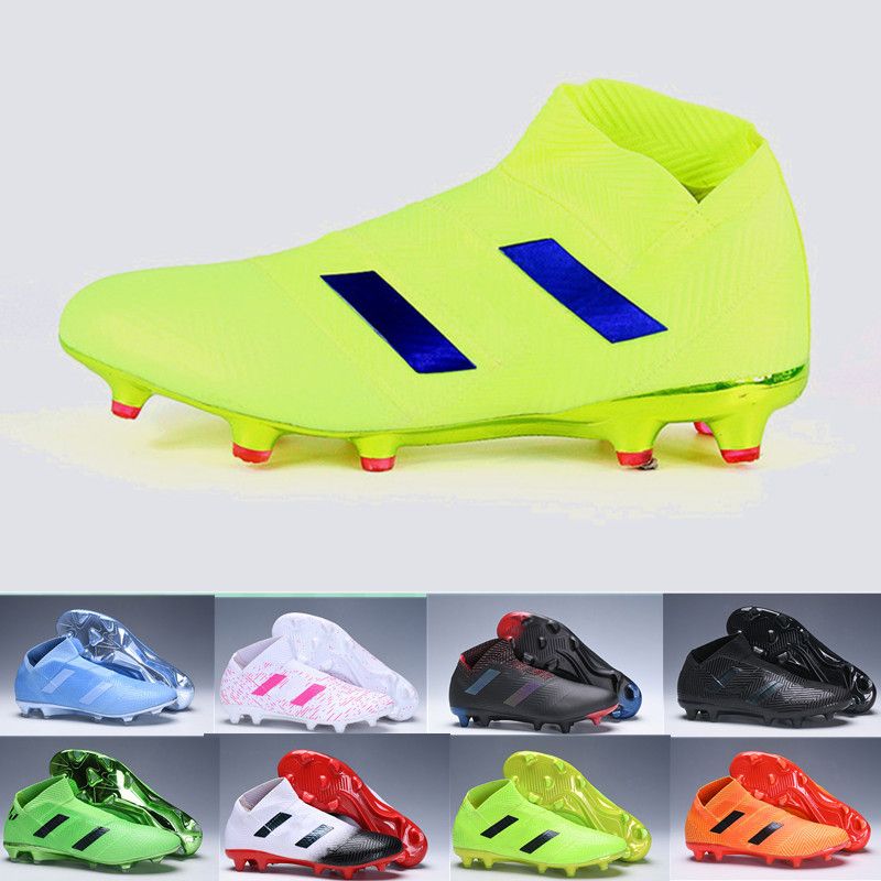 Botas de fútbol Archetic Nemeziz 18+ FG sin cordones Modo espectral Messi Niños Niños