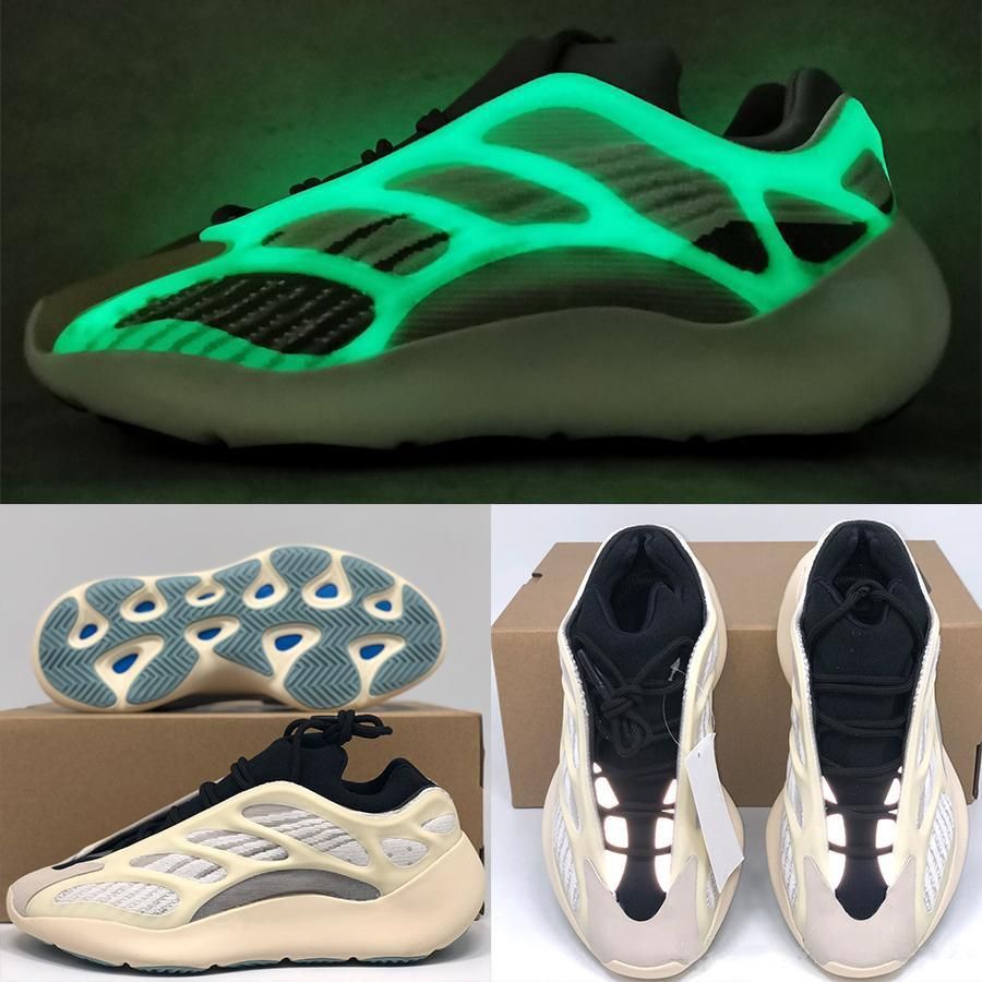 Kanye 700 V3 Azael brillan en la oscuridad zapatillas de deporte del diseñador deporte de
