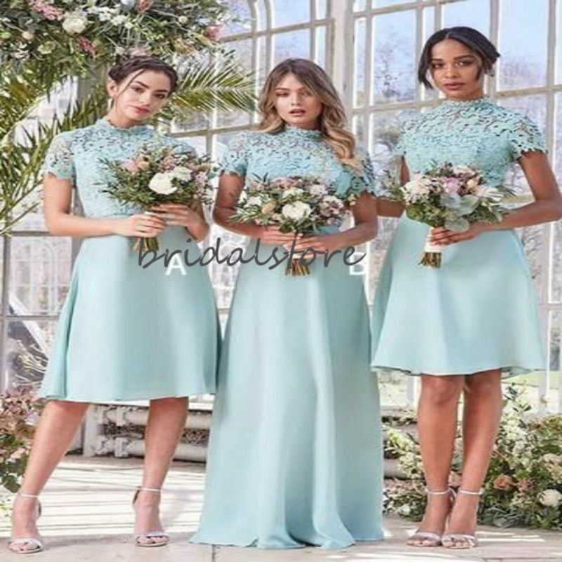 tiffany blue bridesmaid dresses uk V Neck Split Tiffany Blue Sexy Evening Dress JTA2251 main image 1