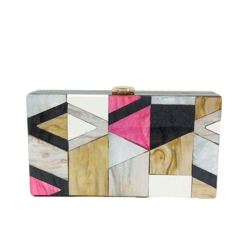 multi colored evening bags