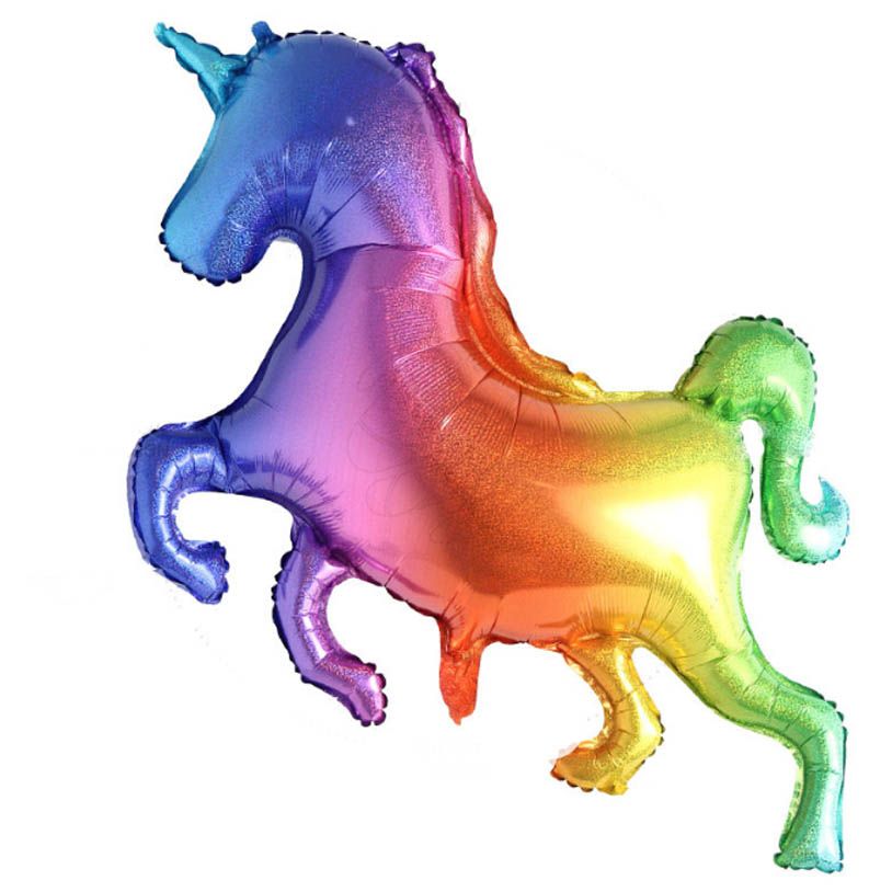 2020 Unicorn Balloon Large Laser Gradient Color Unicorn Foil