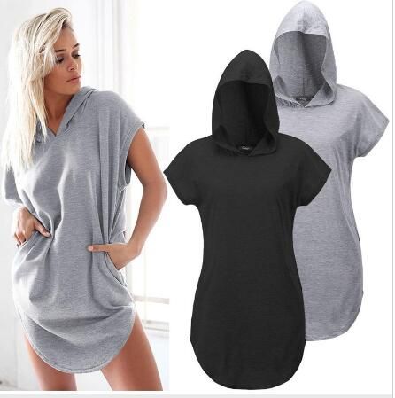 Compra Camisetas Mujer Camiseta Con Capucha Gris Mujer Mujer Tops Moda 2019  Camisetas De Manga Corta Ropa De Mujer Vetement Femme Camiseta # 9015  Barato | Entrega Rápida Y Calidad | Es.Dhgate