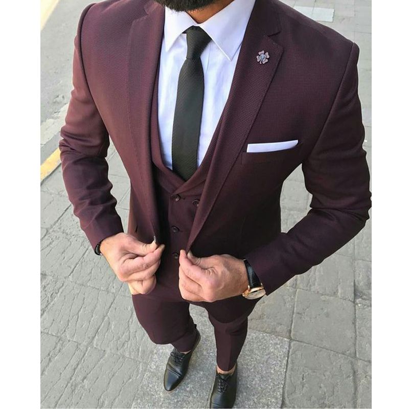 formal attire for men maroon