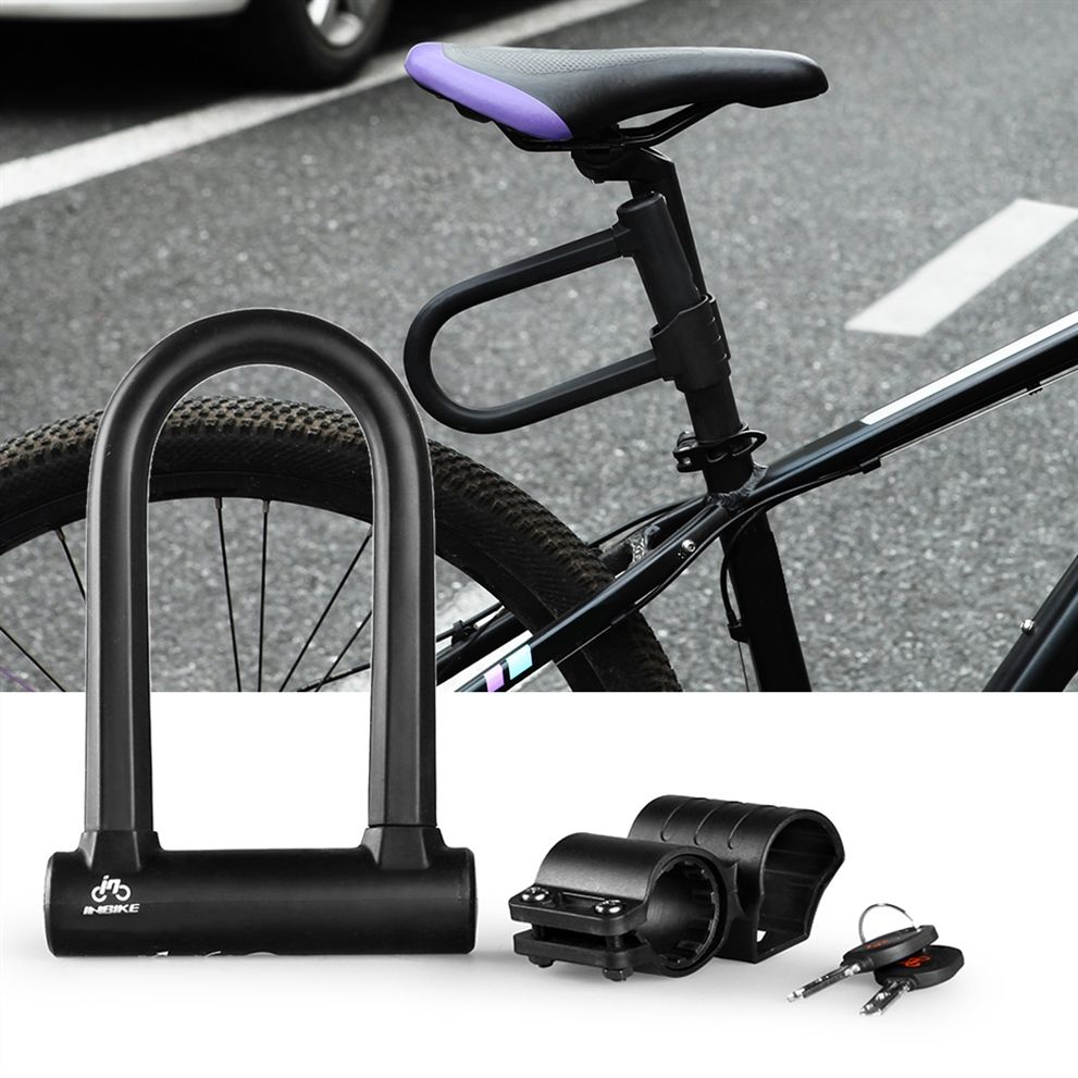 Heavy Duty U-Lock Bike Lock MotorCycle Lock 16mm Steel with 45/" Cable and 3 Keys