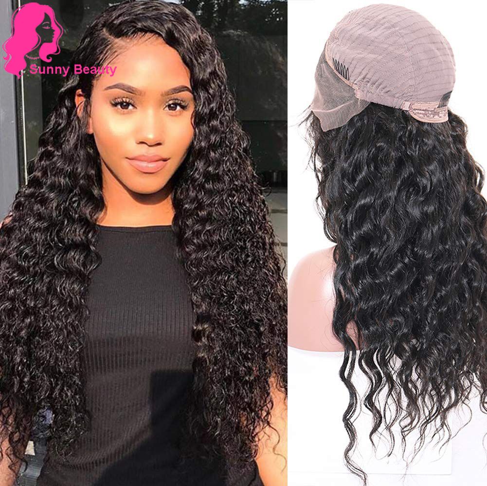 Brazilian Deep Wave Glueless Wigs Deep Weave Lace Frontal Wigs With Baby Hair Pre Plucked Human Hair Lace Frontal Wigs For Black Women 150 Hair Wig