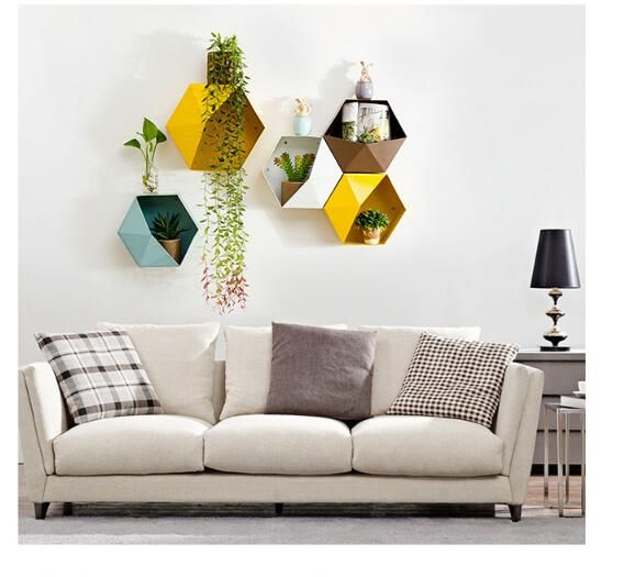 Compre Colocacion Colorida Hexagonal Maceta Pared De Jardin De