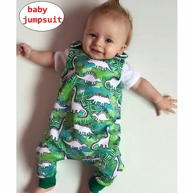 green baby jumpsuit