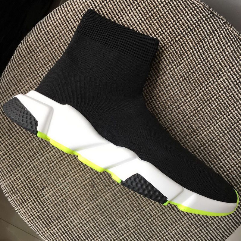 Novedades Zapatillas de calcetines Hombre Mujer Zapatillas deporte Botines, Diseñador Casual amarillos con