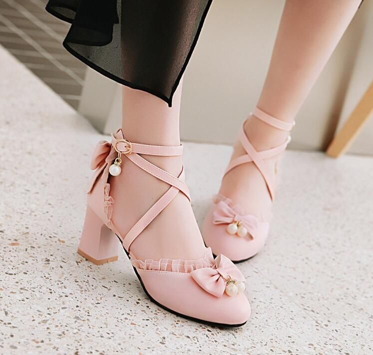 cute thick heels
