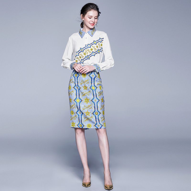 light blue office dress