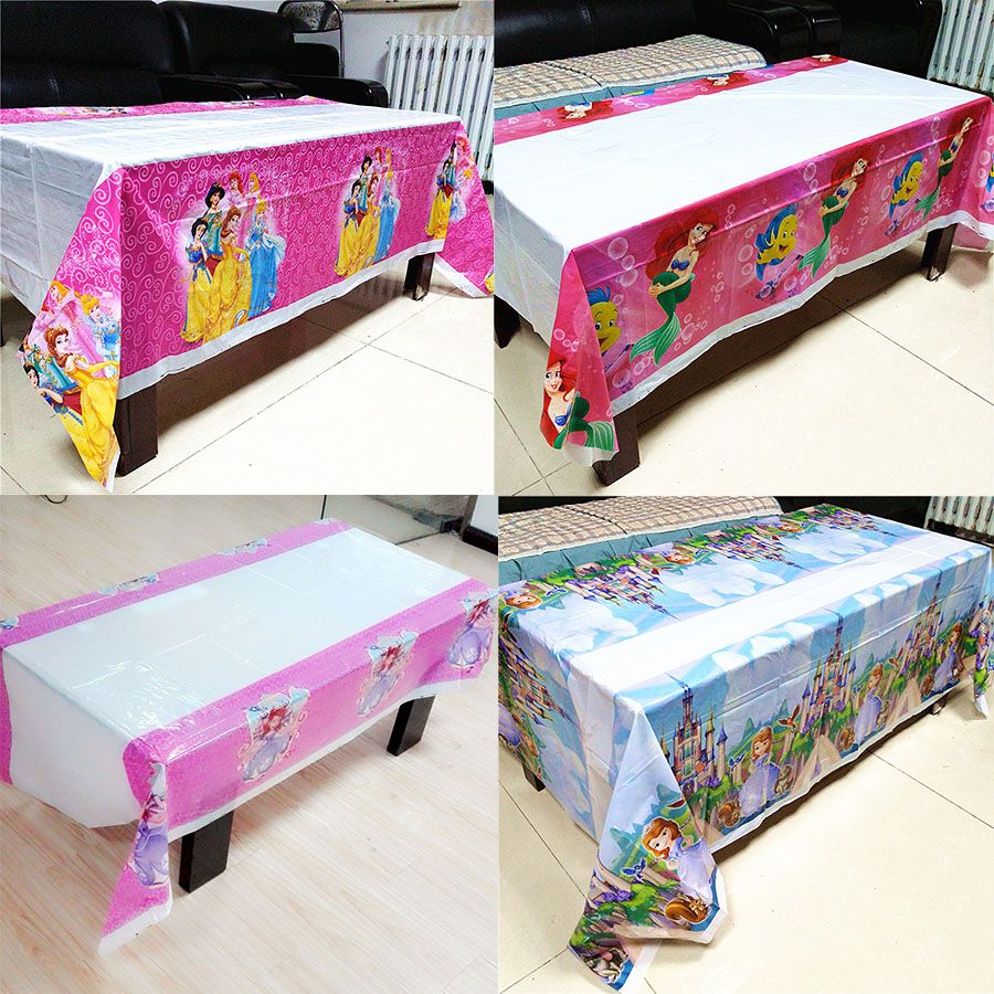 2019 108cm 180cm Princess Table Cloth Kid Birthday Party Supplies
