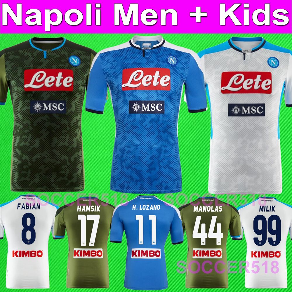2020 H. LOZANO 2019 2020 SSC Napoli Soccer Jerseys 19 20 Maglietta Da