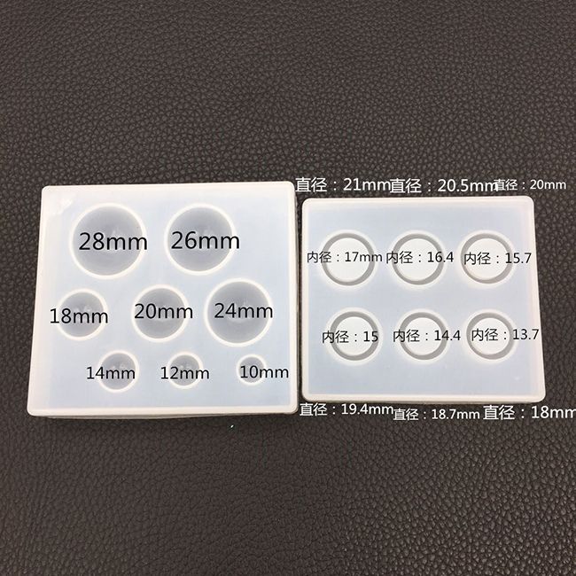 MILISTEN Silikon Ring Formen DIY Handwerk Epoxy Ring Form Schmuck Ringe Kreis Gussformen f/ür Schmuckherstellung Lieferungen