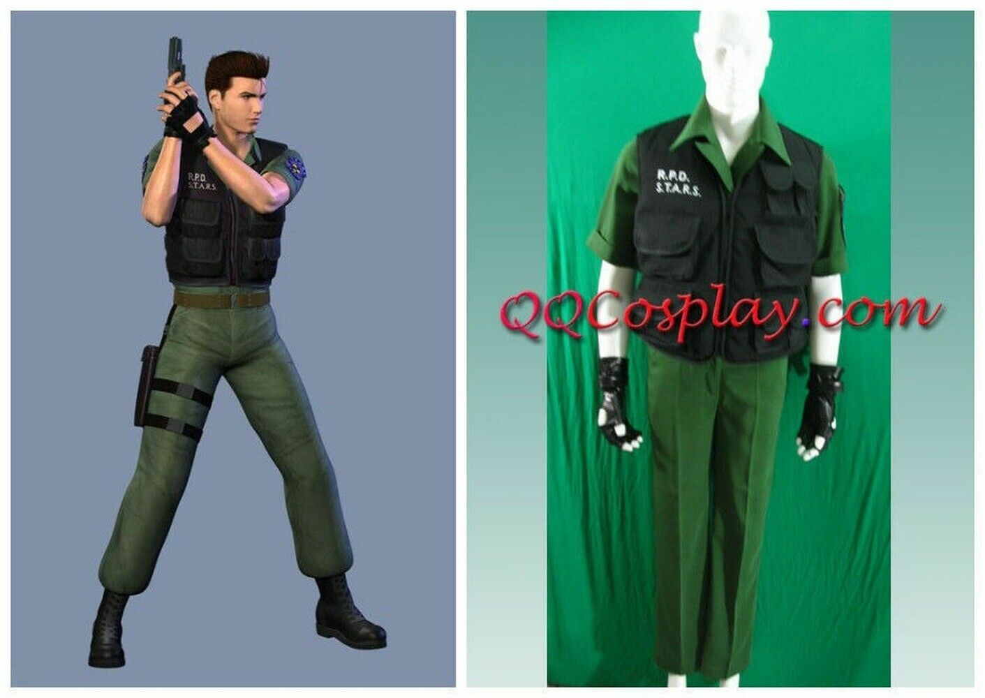 Adult chris redfield cosplay costume real