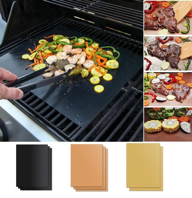 2020 Reusable Resistant Heat Non Stick BBQ Mat Easy Clean Grill Mat