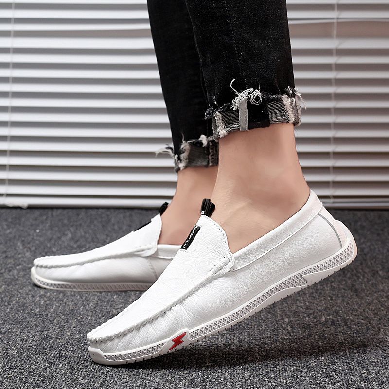 mens white driving shoes