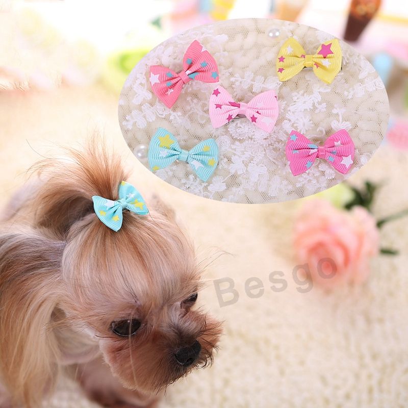 2020 Handmade Dog Hair Bows Clipping 4.5cm Cat Puppy Grooming Bows