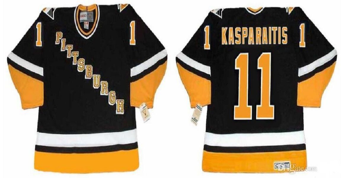 NHL Pittsburgh Penguins Vintage #11 Darius Kasparaitis Jersey
