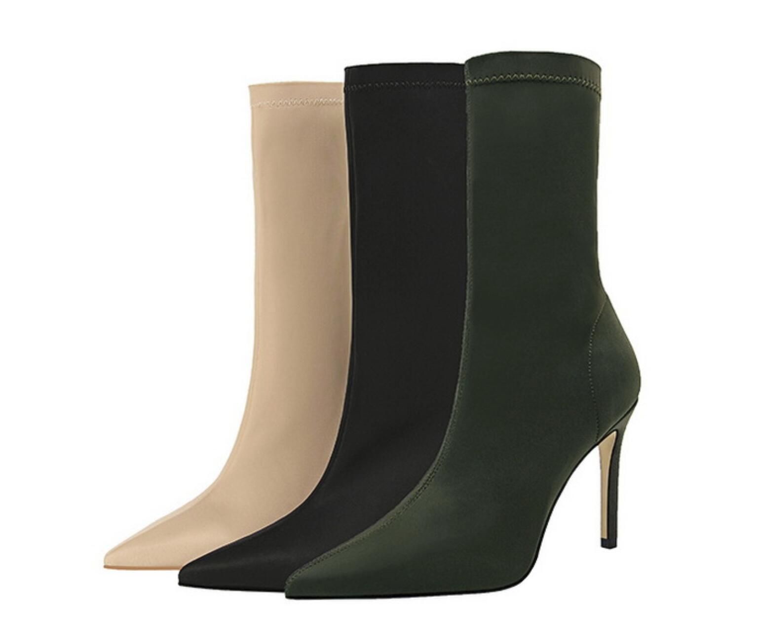 bottes mi mollet daim