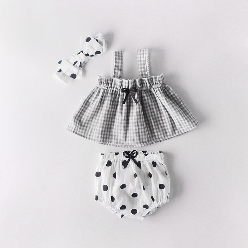 baby girl black and white plaid dress