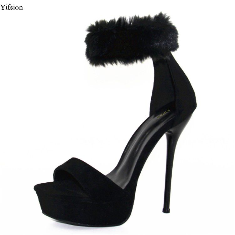 black high heels size 4