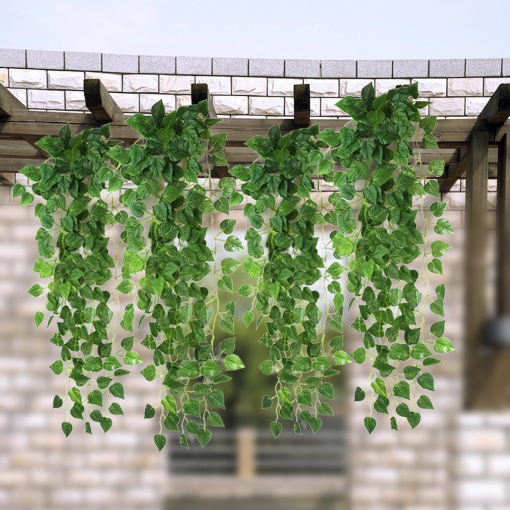Multi Usage Ivy Leaf Garland Silk Cloth Foliage Artificial Plants Hanging Vine