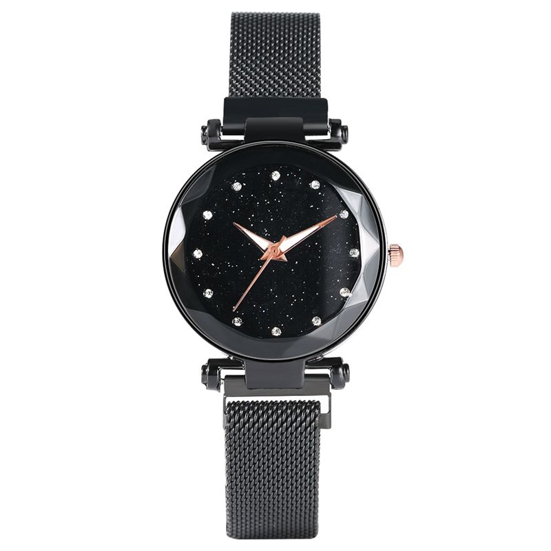 Luxury Black Star Dial With Diamond Quartz Watch Thin Stainless Steel Mesh Band Watches Luminous Analog Wristwatch For Women Online Watch Sales Buy Watch Online From Ly1489500xy 7 72 Dhgate Com