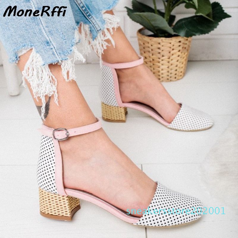 Women Sandals Wedge High Heel Sandals Summer Casual Shoes Buckle
