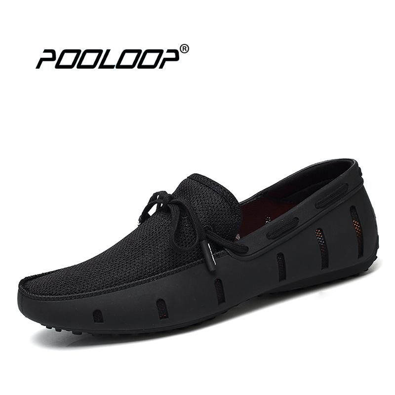 POOLOOP Duradero Para Hombre de Encaje SWIMs Zapatos de Playa Transpirable Zapatos de Conducción