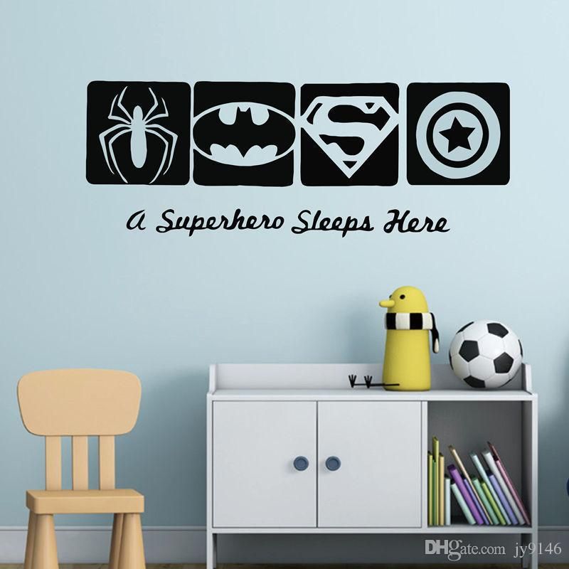 Creative Super Hero Wall Decals Vinyl Self Adhesive Marvel