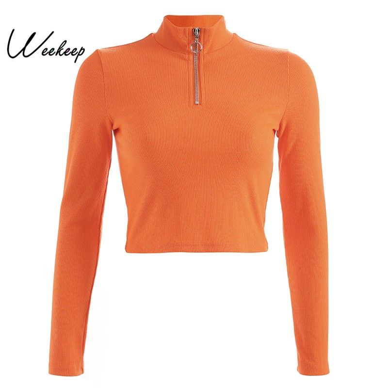 orange hoodie crop top