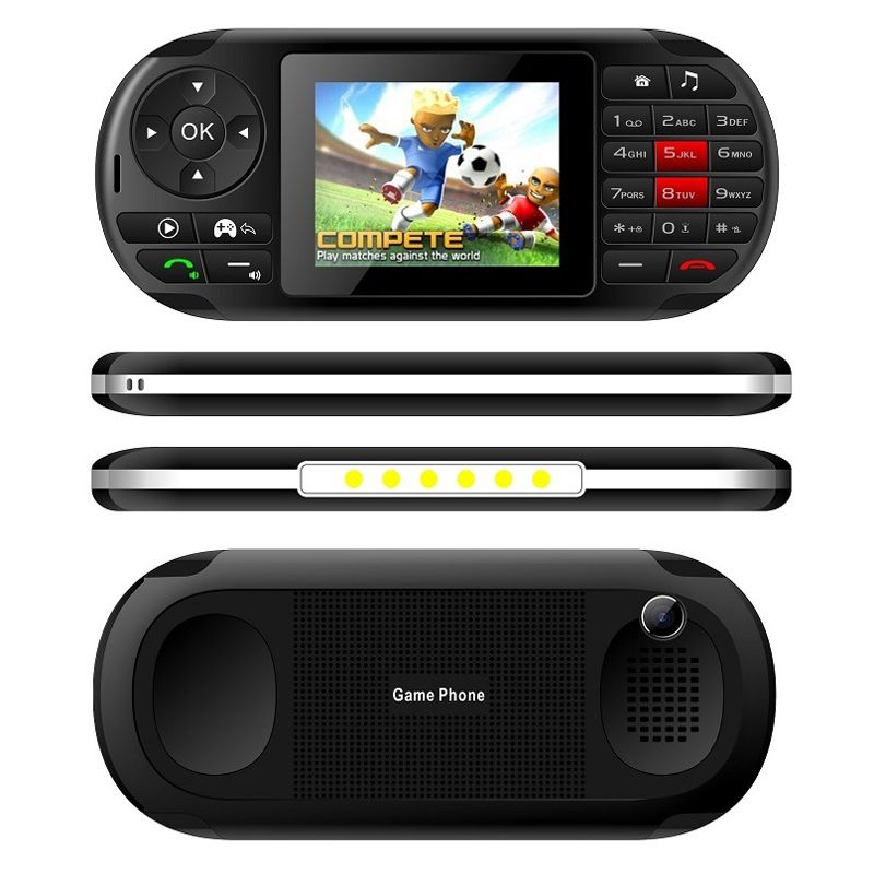 Best Unlocked 2 In 1 Gaming CellPhone 2.8 84 Built In Games GSM 2G Mobile Phone Dual SIM Dual