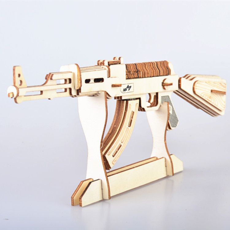 Laser Metall Puzzle Ak-47 Konstruktionsspielzeug Bausatz Beschäftigung Ak47 3D 