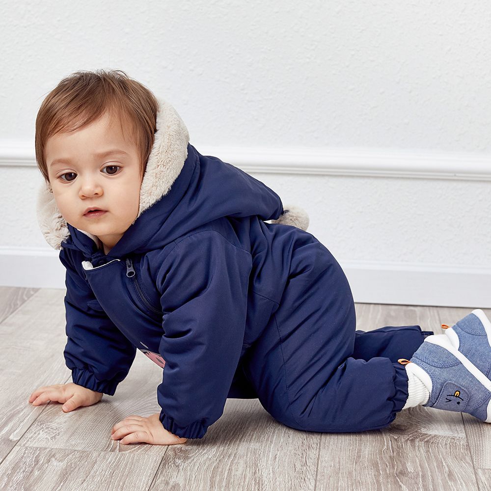 baby boy padded snowsuit