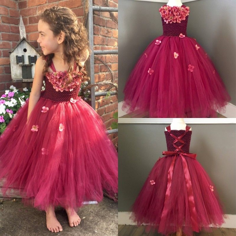 burgundy flower girl dresses toddler