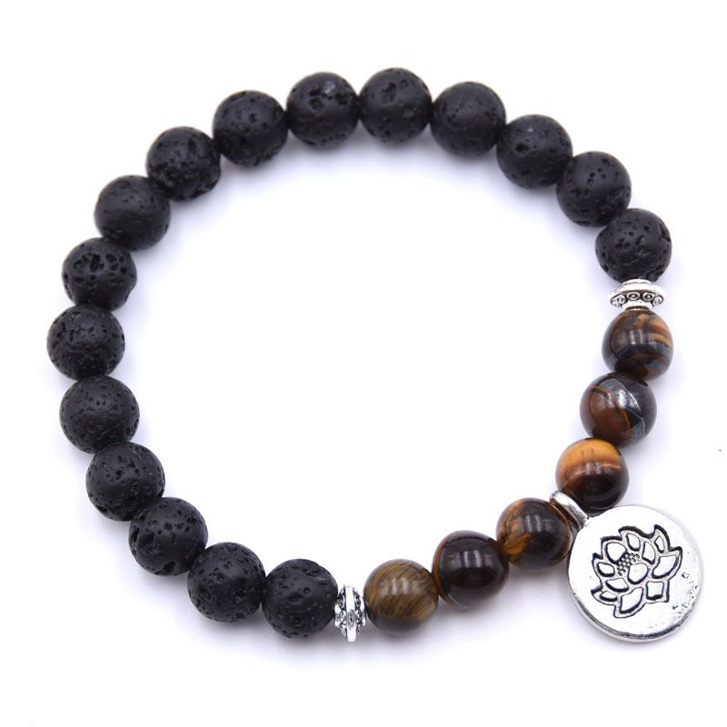 Lava stone-Tiger eye