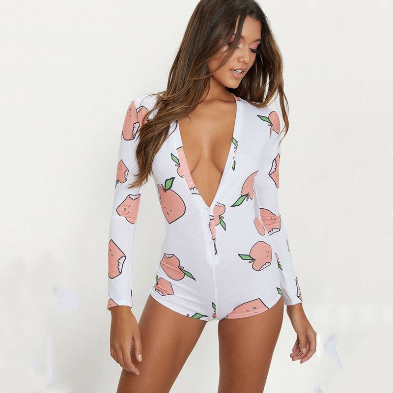 long sleeve deep v bodysuit