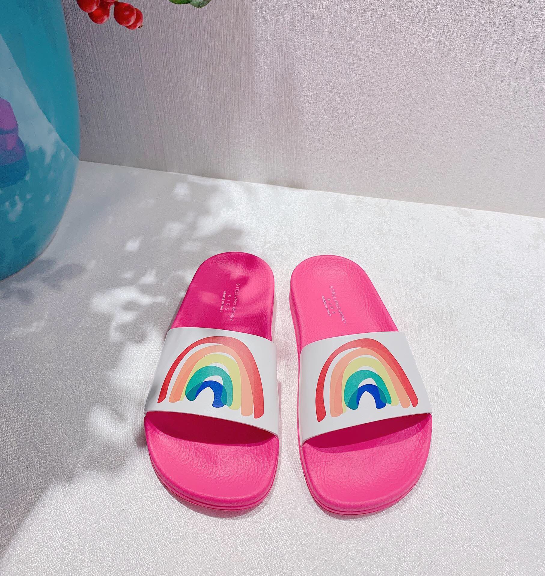 rainbow slippers