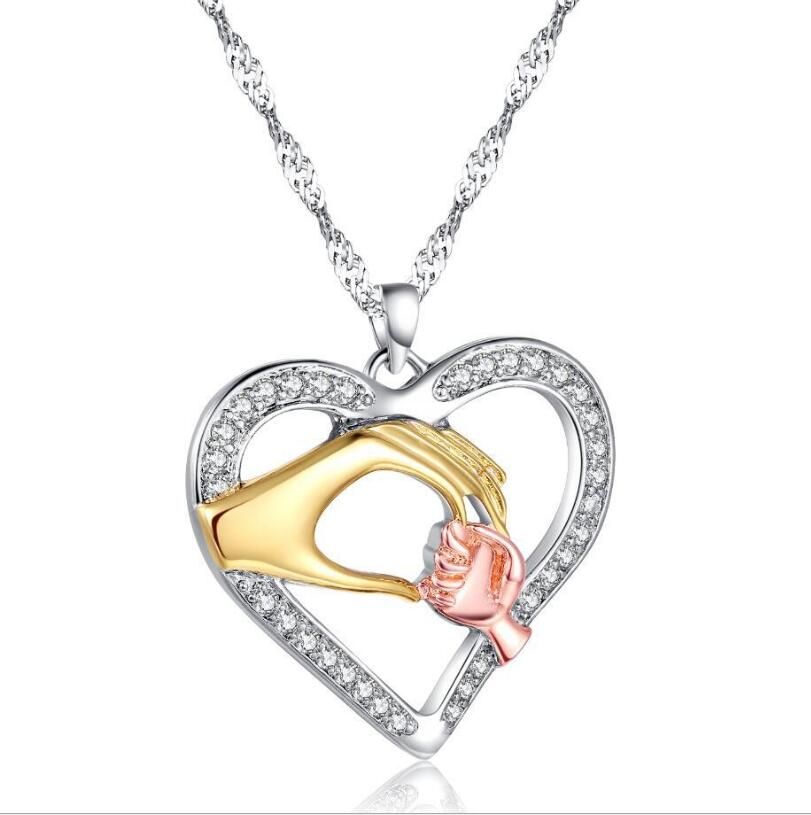 2018 Heart Necklace Rhinestone Necklaces Jewelry Best Birthday Gift for Mom Can Custom Made Any Name