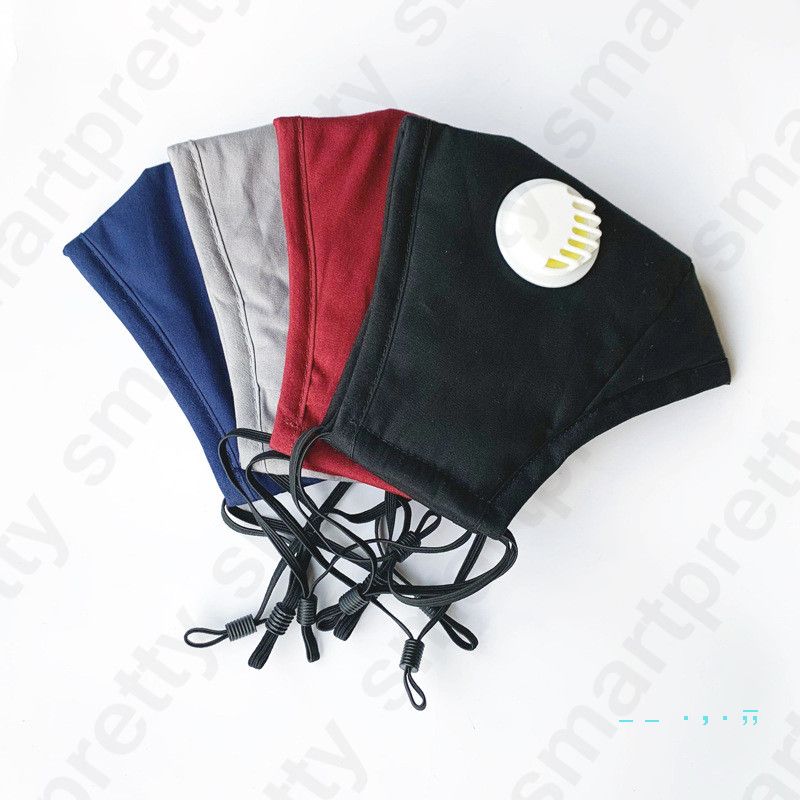 2021 Unisex Adults Cotton Breather Valve Face Masks Dustproof Mouth