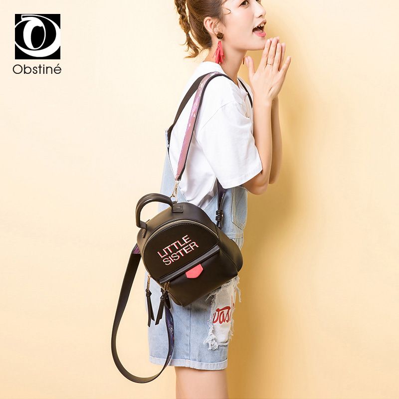Fusión monstruo Marcha mala Mini mochila mujer pu mochila de cuero mujer mochila negra linda mochilas  pequeñas para chicas de