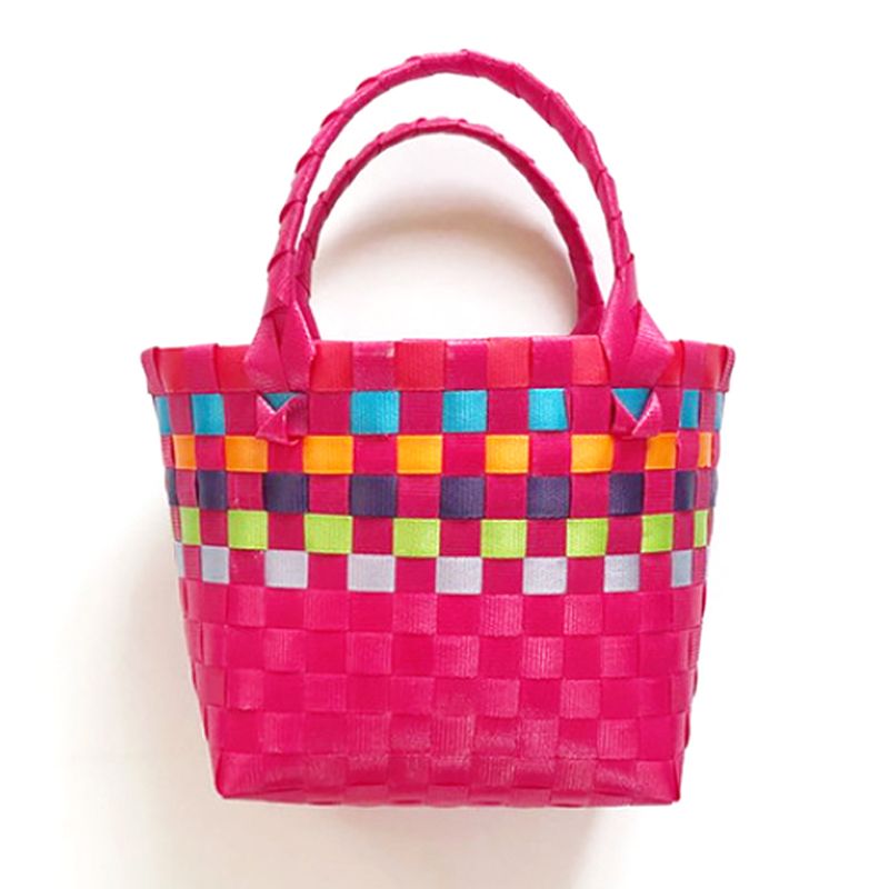 plastic woven beach bag
