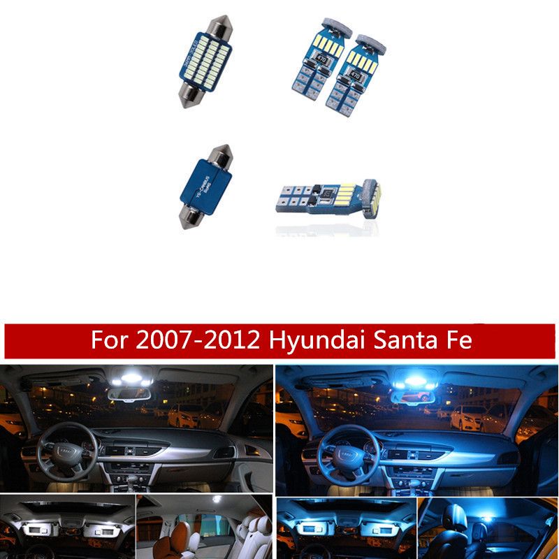 2019 Ice Blue White Led Lamp Car Bulbs Interior Package Kit For 2007 2012 Hyundai Santa Fe Map Dome Door Plate Light From Suozhi1997 17 5