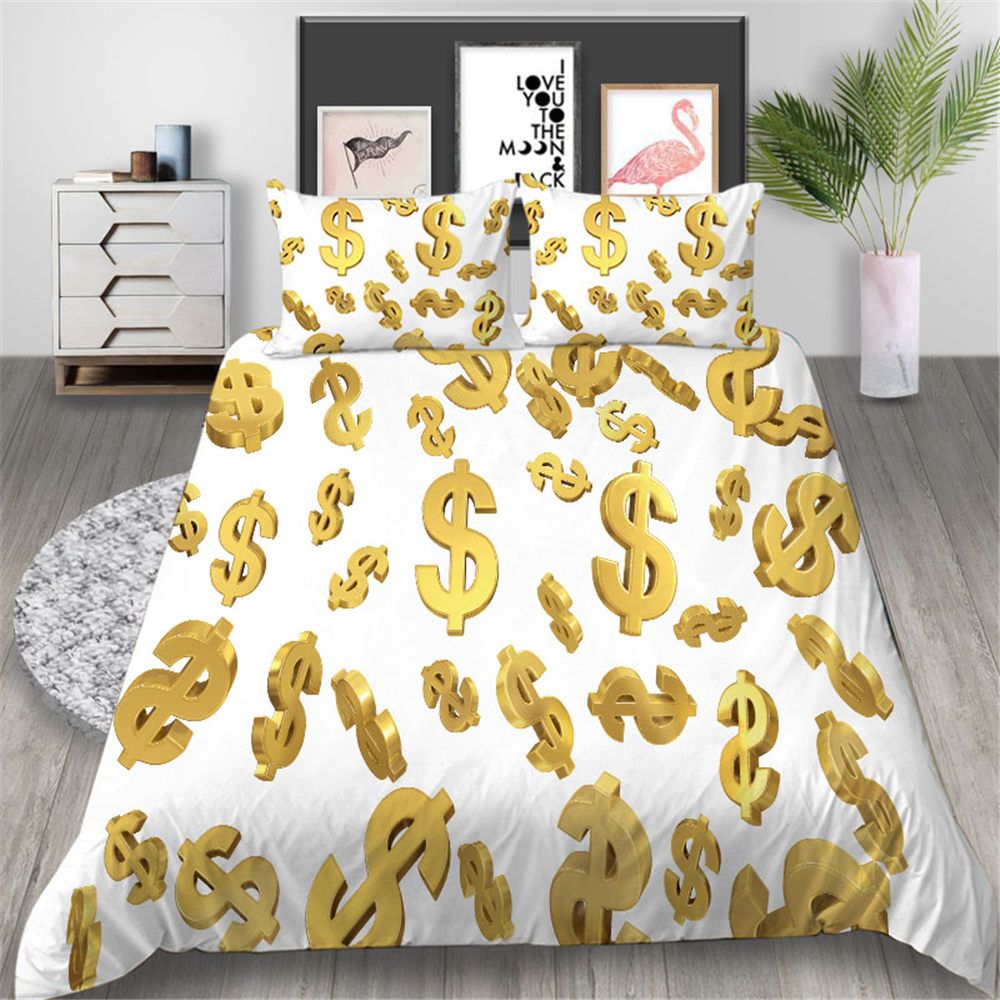 Dollars Bedding Set Luxury Creative Funny Fashionable Duvet Cover