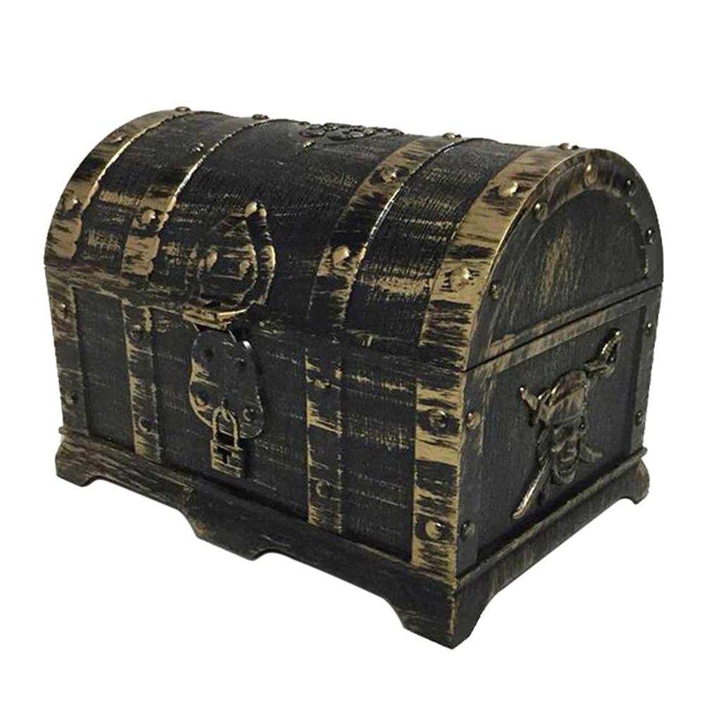 kids wooden treasure chest