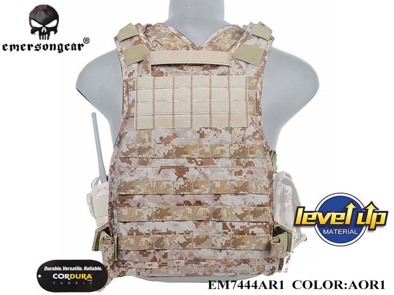EMERSON MOLLE RRV Chaleco Panel posterior Chaleco táctico Airsoft Military AOR1 EM7444AR1 #