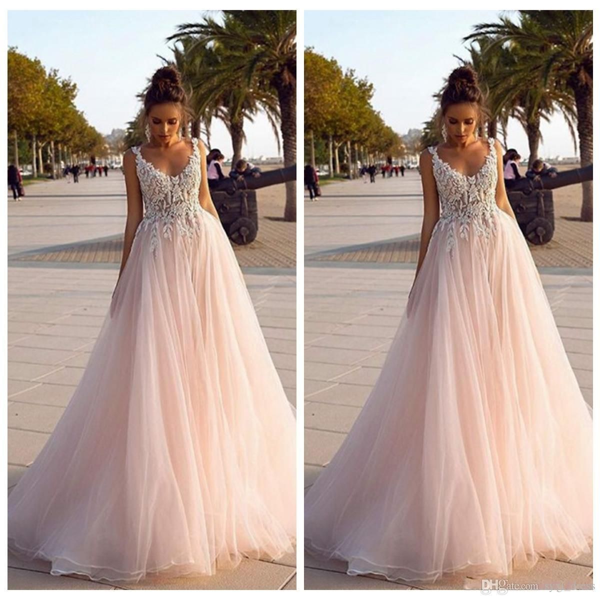 cheap blush wedding dresses