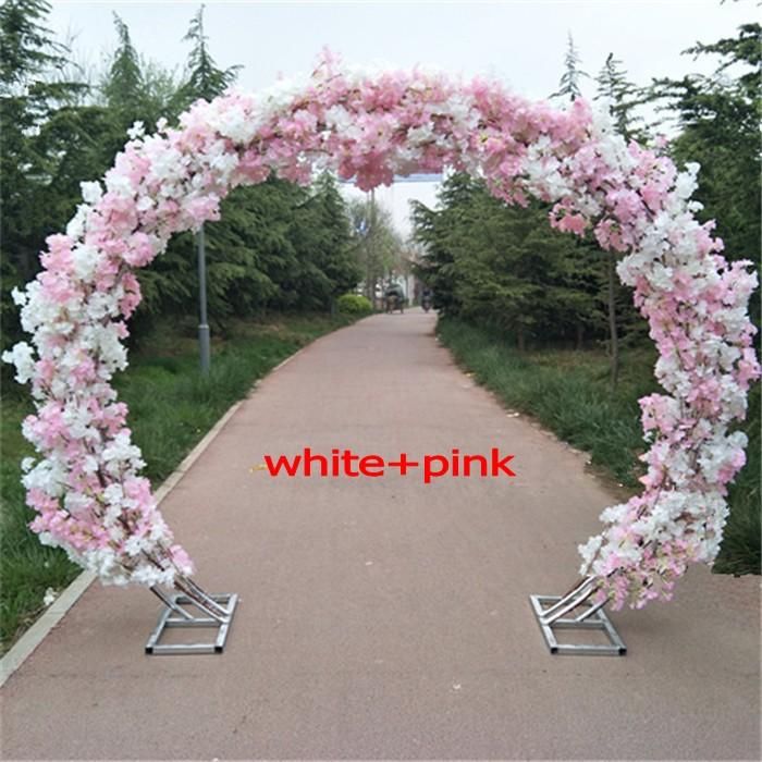 New Cherry Blossom Iron Round Stand Lucky Door Full Diy Wedding